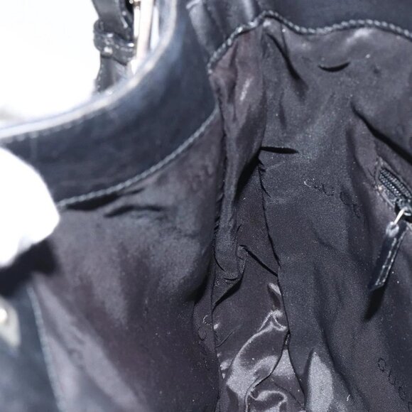 GUCCI GG Canvas Bamboo Shoulder Bag 2way Black Silver 001 4095 Auth ep11959 - Picture 15 of 16